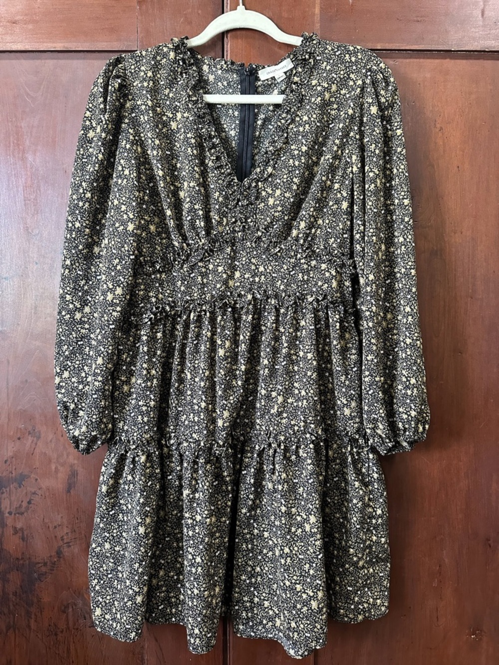 Grade & Gather Floral Tiered Mini Dress